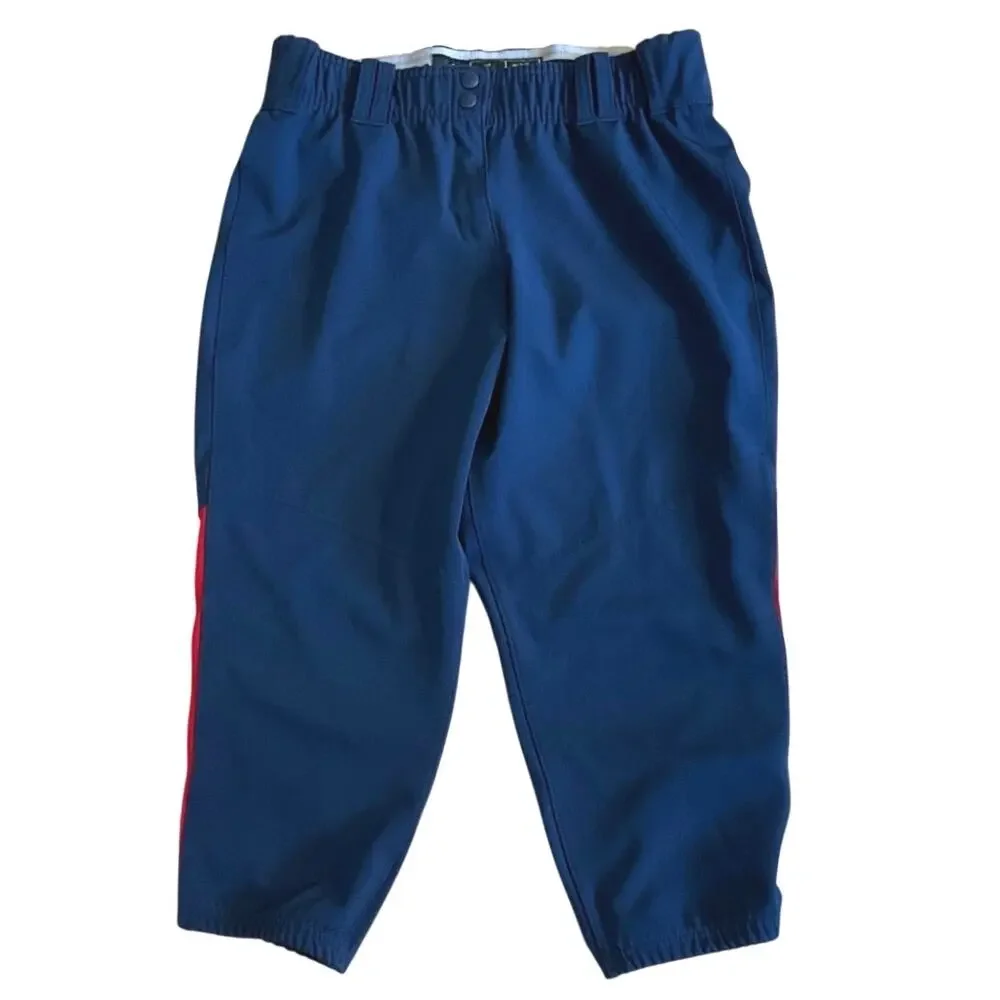 Adidas Baseball Knicker Pants Navy Red White Athletic Youth Large